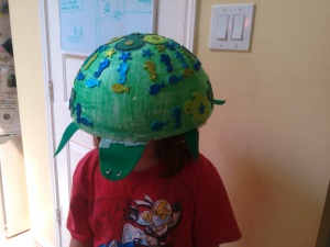 Taking the Green Theme to Extremes with a turtle for the ocean parade...